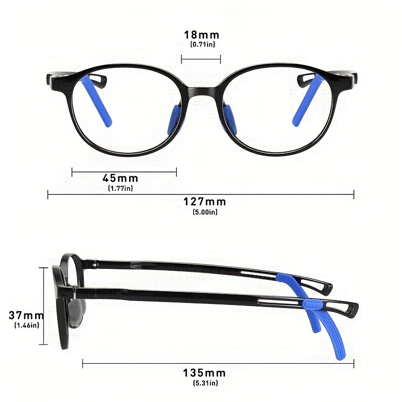 Light Blocking TR90 Frame Glasses UV Anti Eyestrain Sports Glasses Boys