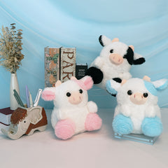 Pink Strawberry Cow Plush Toy - Home Decor & Gift
