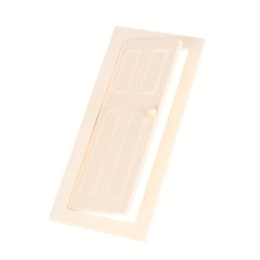 1:12 Scale Wooden Dollhouse Door, Hinges & Knob, Light Wood Finish