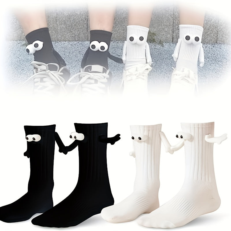 Cartoon Hand Holding Socks Soft Comfortable Stockings