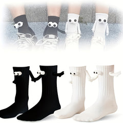 Cartoon Hand Holding Socks Soft Comfortable Stockings