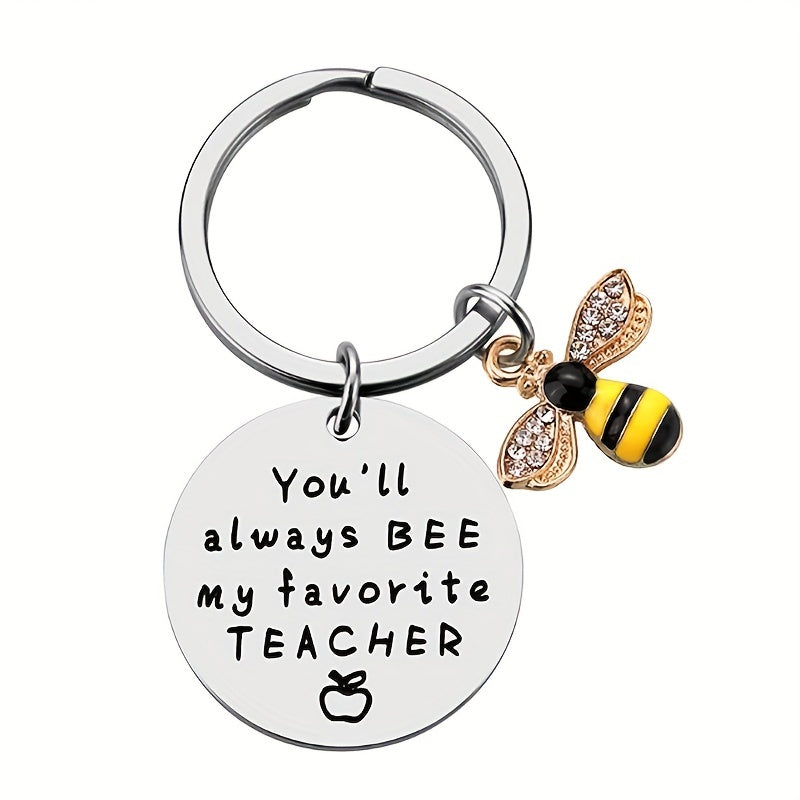 Favorite Teacher Bee Keychain Thank You Gift for Men