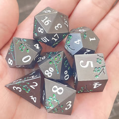 Metal Texture Petal Dice Set Heavy Metal Design for Collection