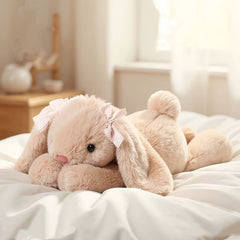 Cute Bunny Rabbit Doll with Expressive Eyes & Pink Ears