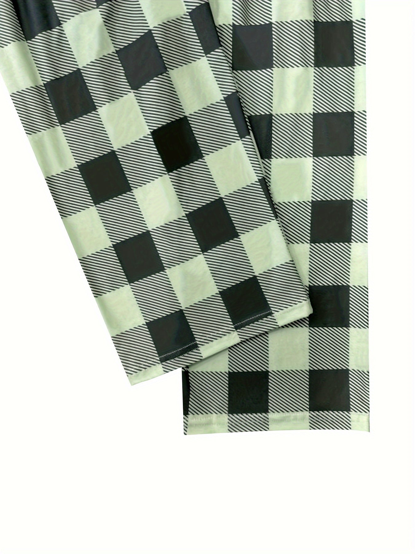 Checkerboard Print Yoga Pants Wide Legs Women's Activewear