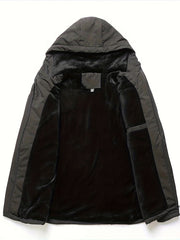 Men's Soft Shell Jacket Hooded Vintage Casual Comfy Jacket
