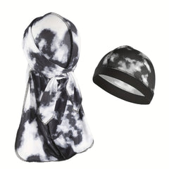 Spandex Durag & Wave Cap Set Hip Hop Head Wrap