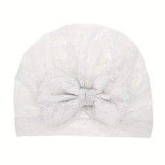 Baby Lace Hat Breathable Bow Pullover Hat For Newborn Kids