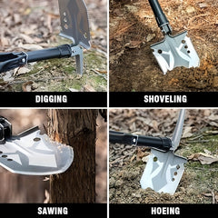 Portable Camping Shovel High Temp Steel Trench Tool Fold Handle Shovel