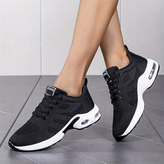 Women's Mesh Breathable Running Shoes Lace up Lightweight Casual Shoes