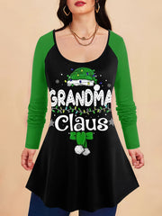 Christmas Casual Outfit Set Women's Plus Tee & Leggings Set