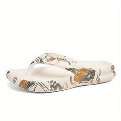 Men's Graphic Thong Sandals Non Slip Flip-flops Beach Slides