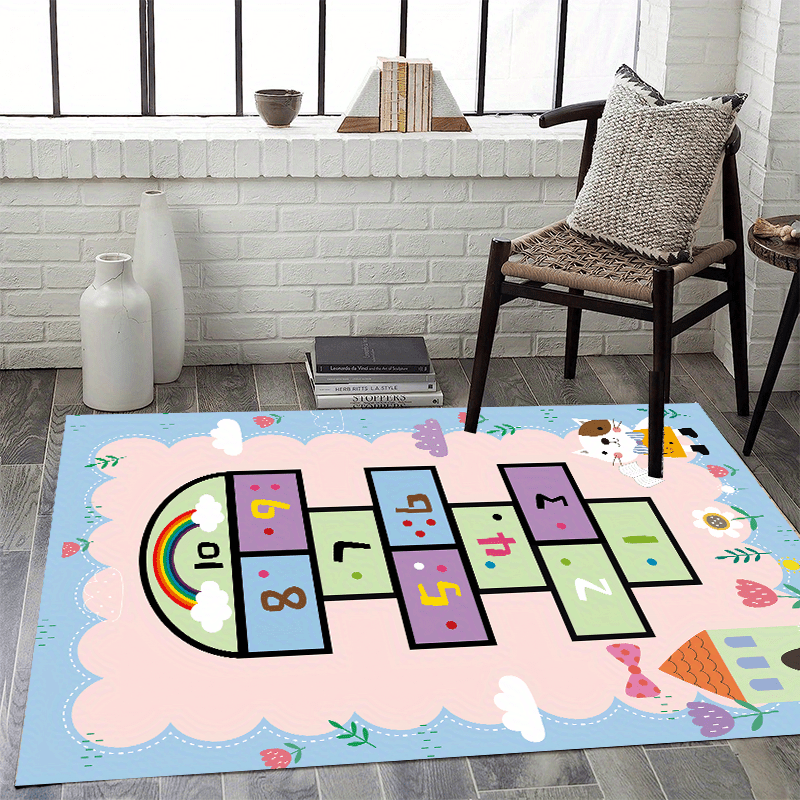 Kids Hopscotch Area Rug Ultra Soft Play Mat