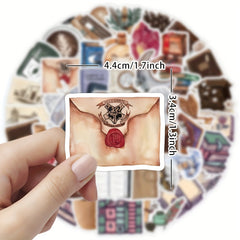 60pcs Retro Waterproof Stickers Journaling Scrapbooking Water Bottles Laptops