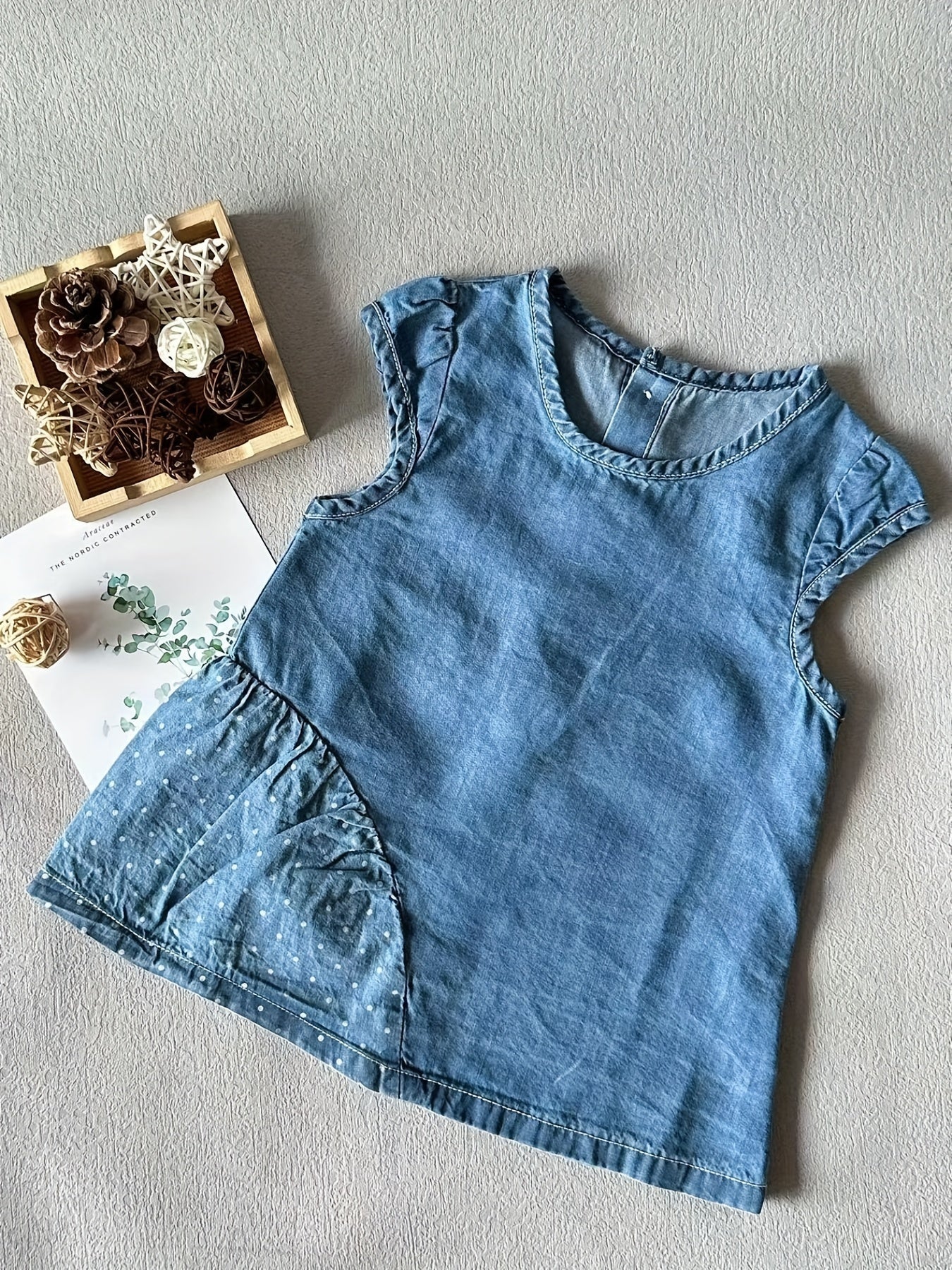 Baby Cotton Sleeveless Denim Dress For Your Pretty Girl