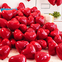 20pcs Red Heart Balloons - Valentine's Wedding Anniversary Engagement