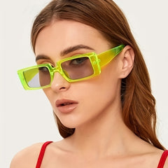 Y2K Rectangle Sunglasses Jelly Anti Glare UV400