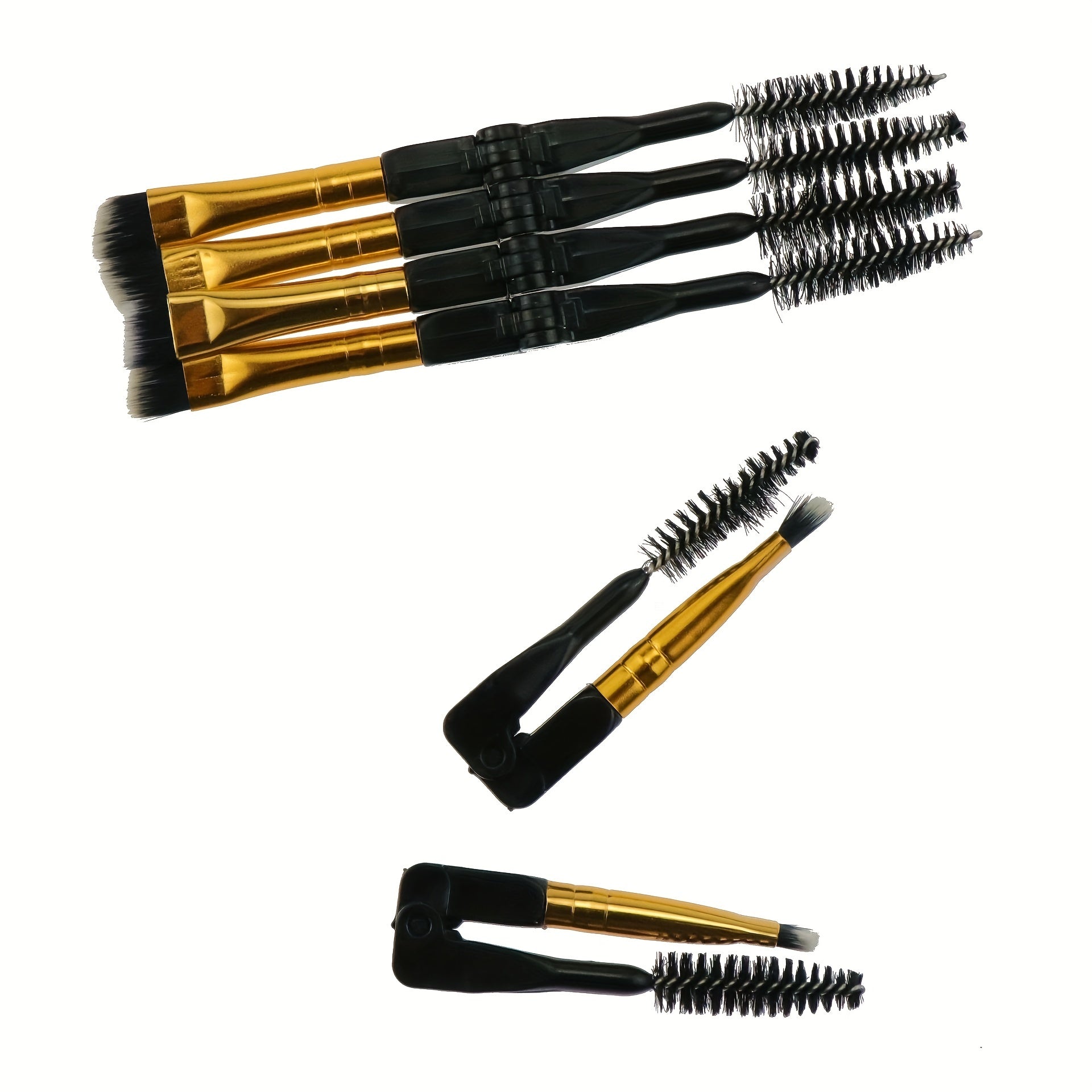 10pcs Foldable Double Head Makeup Brush Set