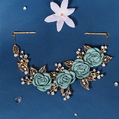 Rose Flower Hair Band For Wedding Brides