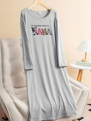Leopard Letter Graphic Lounge Dress