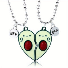 Avocado Pendant Necklace BFF Necklace Friendship Necklace