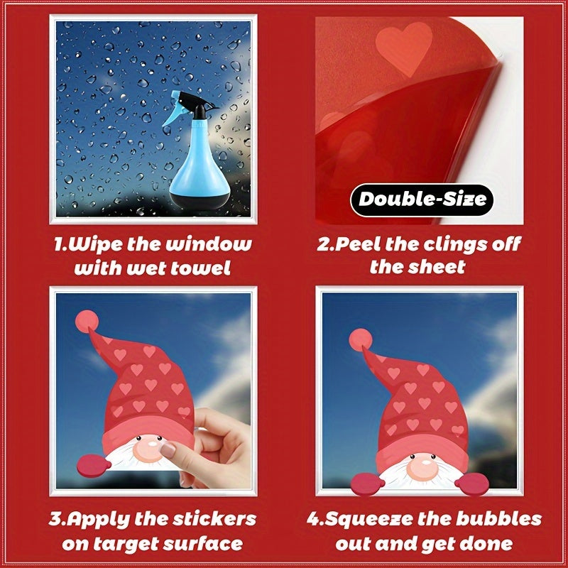 Heart Tree Window Clings Double Sided Decor for Valentines Home