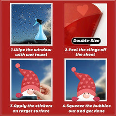 Heart Tree Window Clings Double Sided Decor for Valentines Home