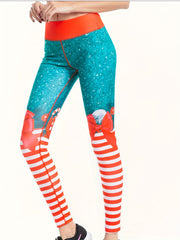 Christmas Print Fitness Yoga Pants Running Workout Sports Leggings