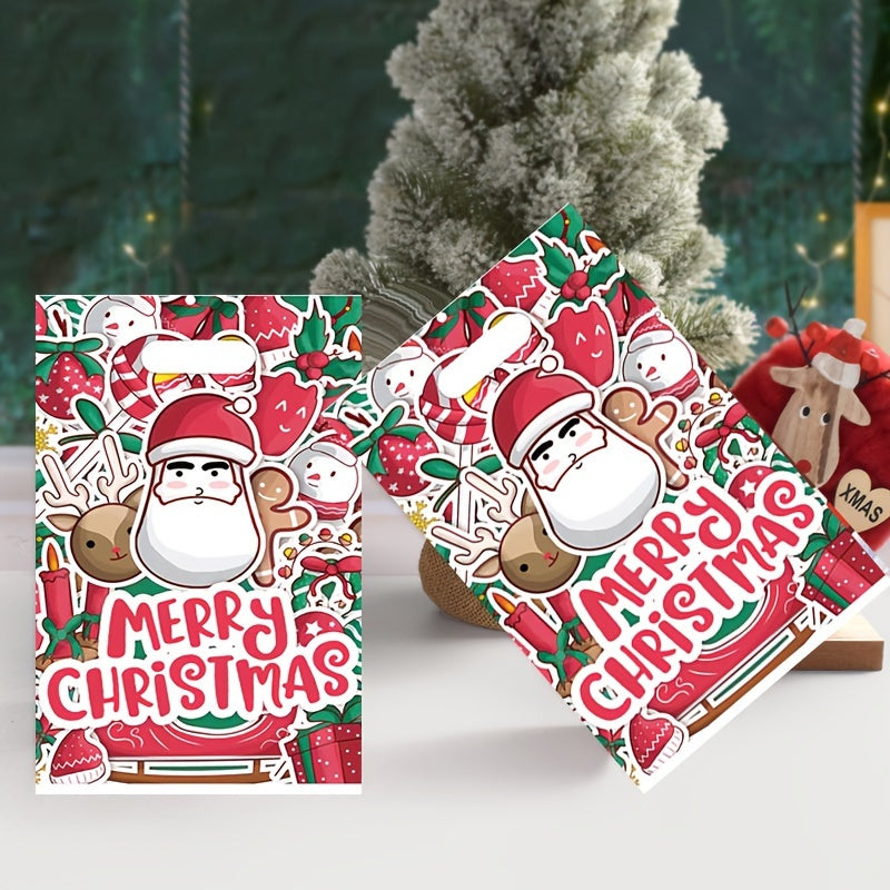 10pcs Christmas Gift Bags Cartoon Pearl Film Halloween Christmas Eve