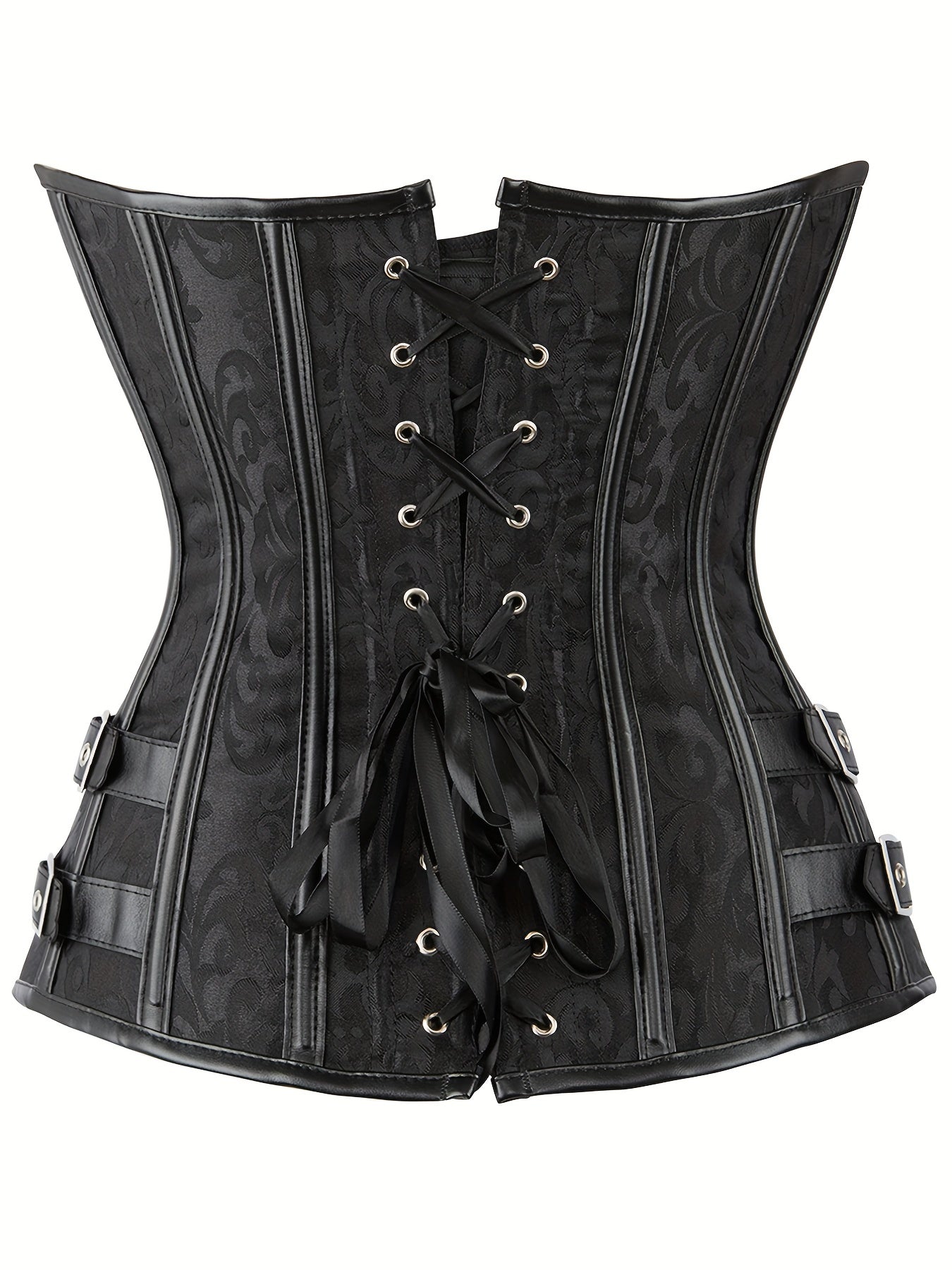 Gothic Corset Women's Plus Jacquard Overbust