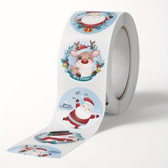 500pcs Christmas Santa Claus Elk Stickers Holiday