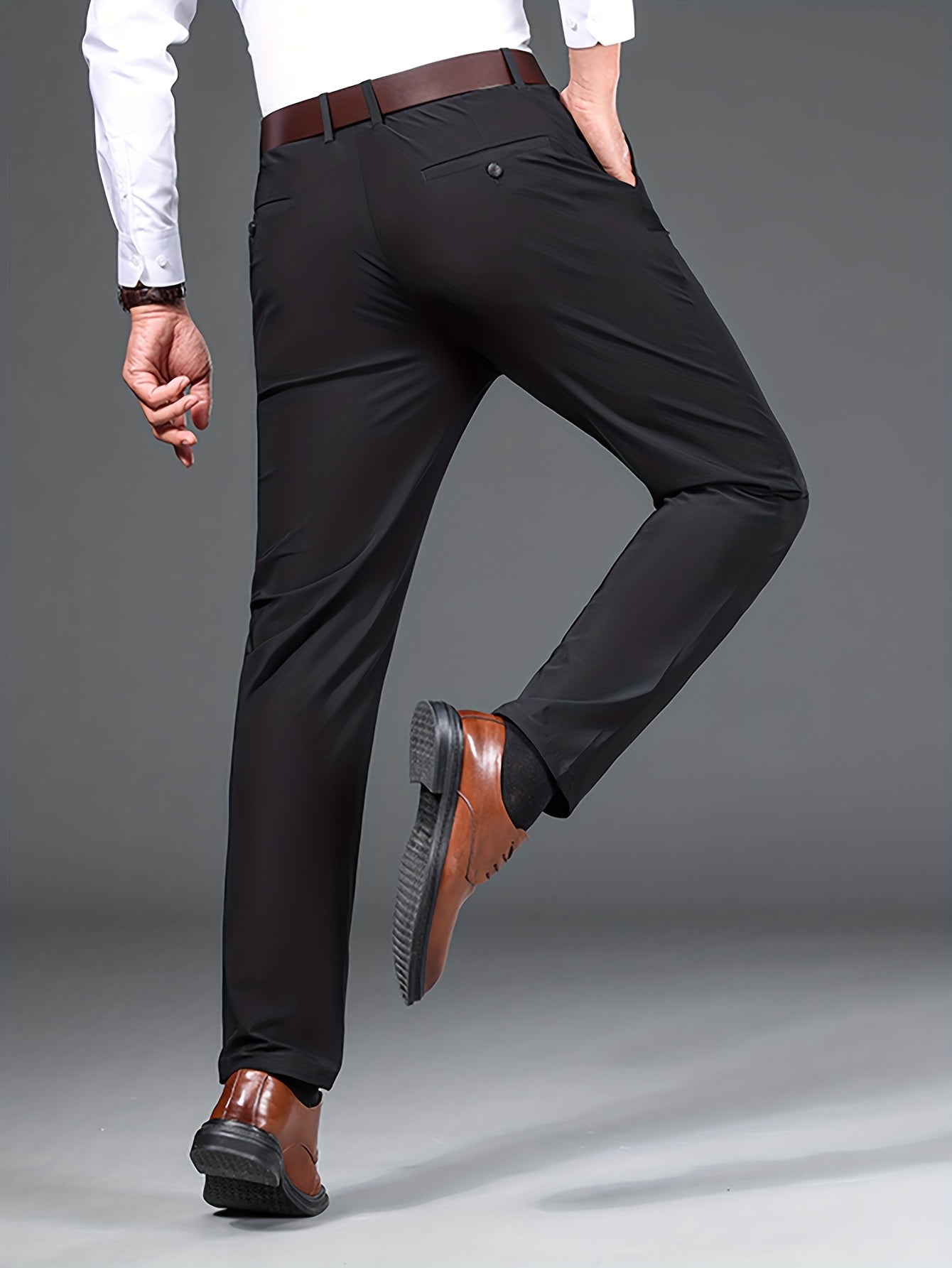 Men's Classic Formal Dress Pants for Business Wedding