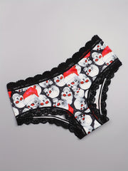 3 Pack Plus Size Christmas Gothic Panties Set Women's Plus Christmas