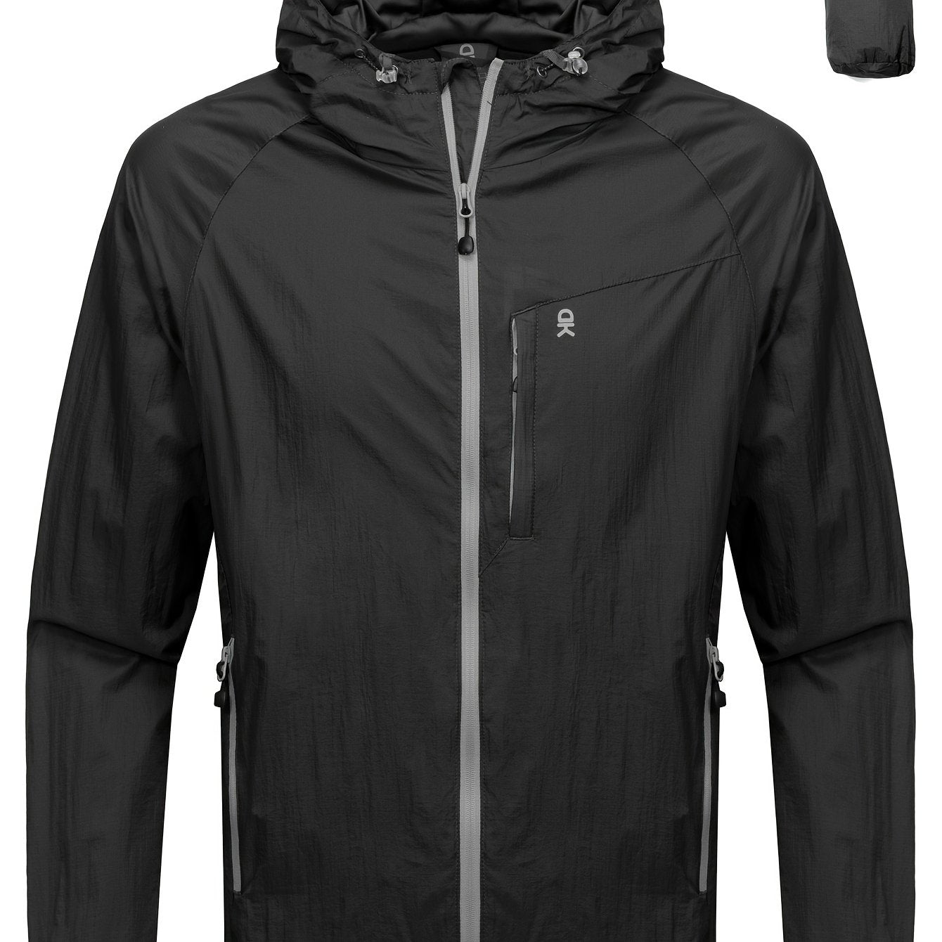 Men's Casual Waterproof Hooded Windbreaker Jacket