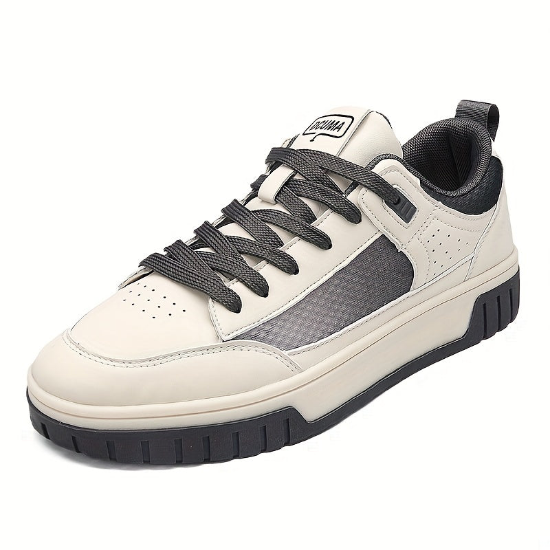 Men's Lace up Skate Shoes Good Traction PU Leather Upper