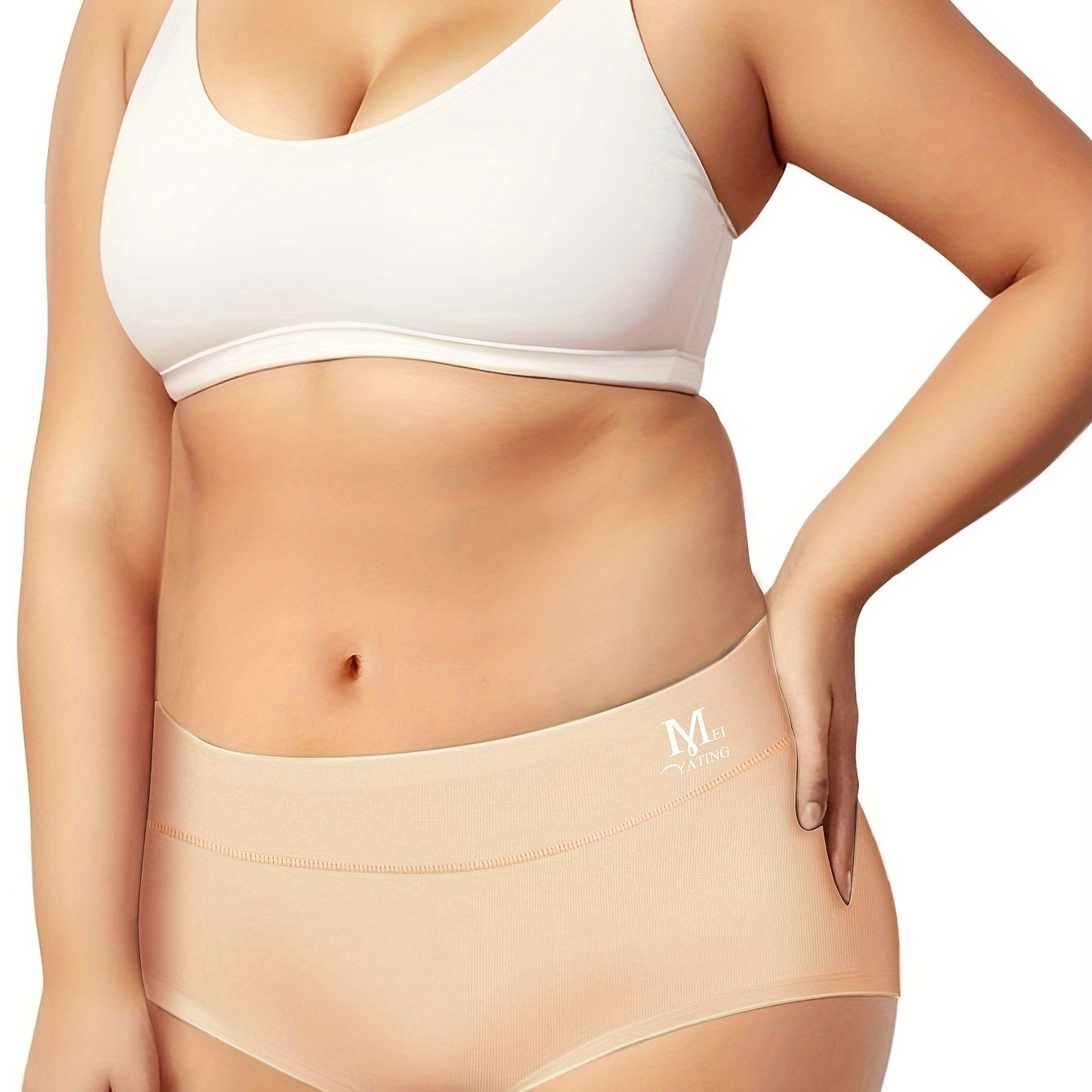 Women's Plus Size Elastic Waistband Comfort Panty