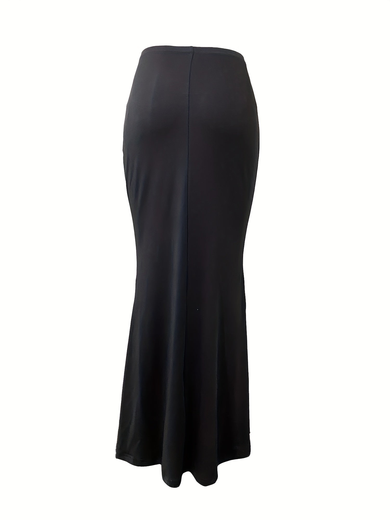 Sexy Ruched Mermaid Skirt Solid Bodycon Maxi Party Skirt
