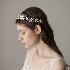 Faux Pearl Crystal Head Piece Bridal Wedding Hair Accessories