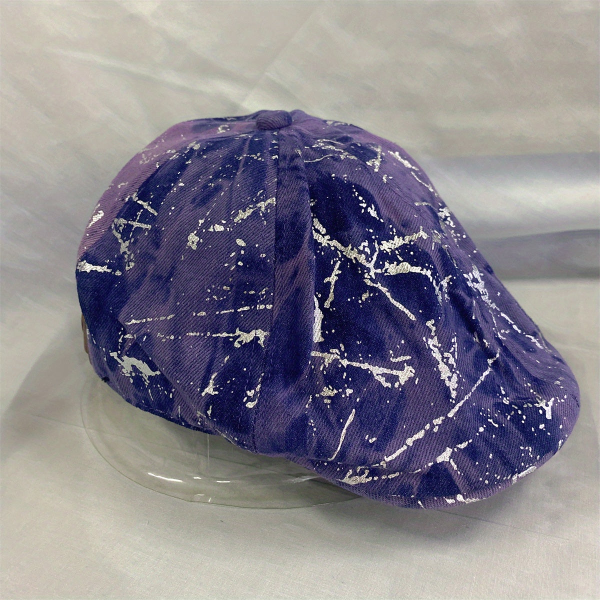 Cotton Hot Stamping Denim Beret Painter Hat Lightweight Cap