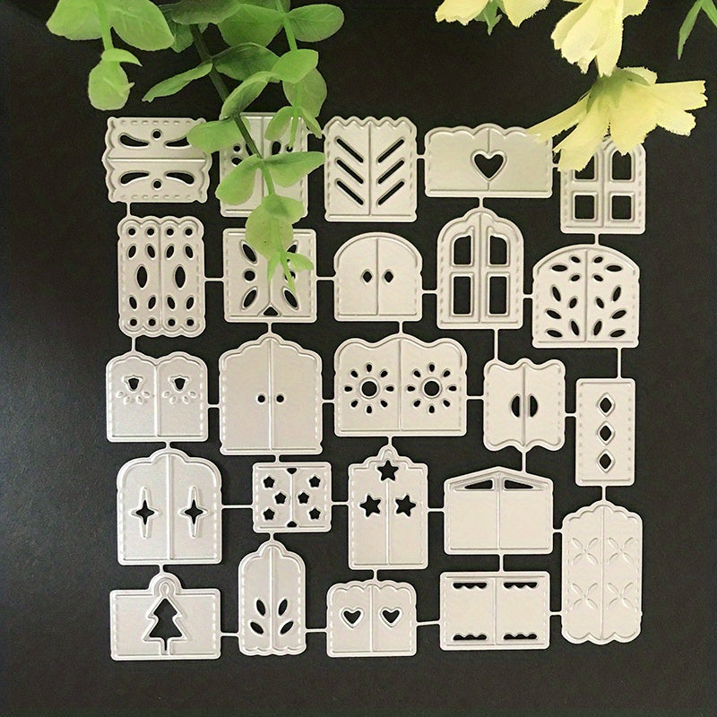 24pcs 3D Window Leaf Ring Metal Cutting Dies Scrapbook Craft Stamping Die