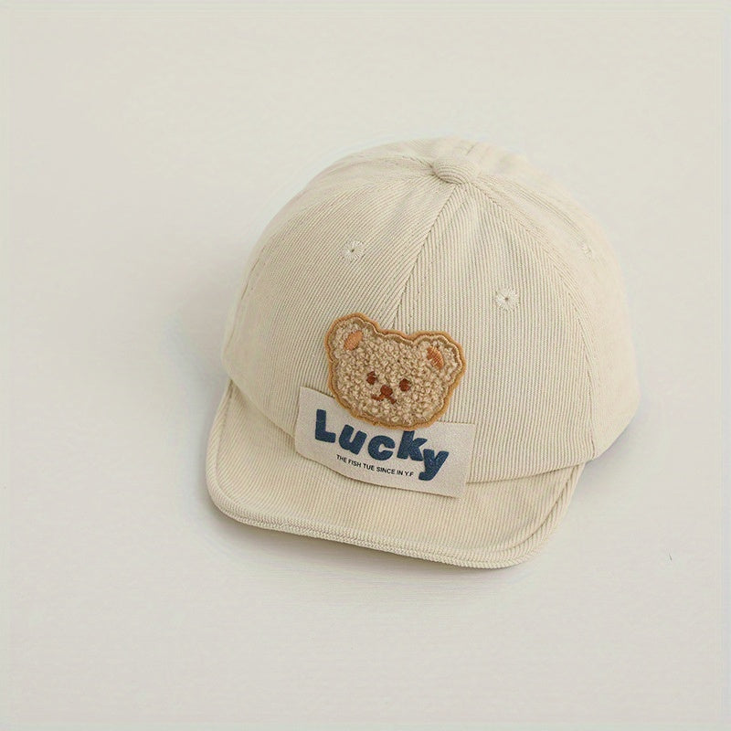 Children's Sunshade Baseball Cap with Funny Bear for Autumn/Winter