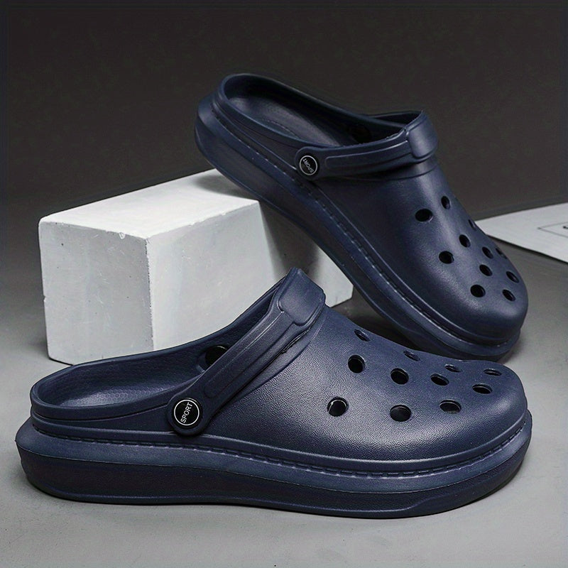 Men's Closed Toe Slip On Platform Clogs