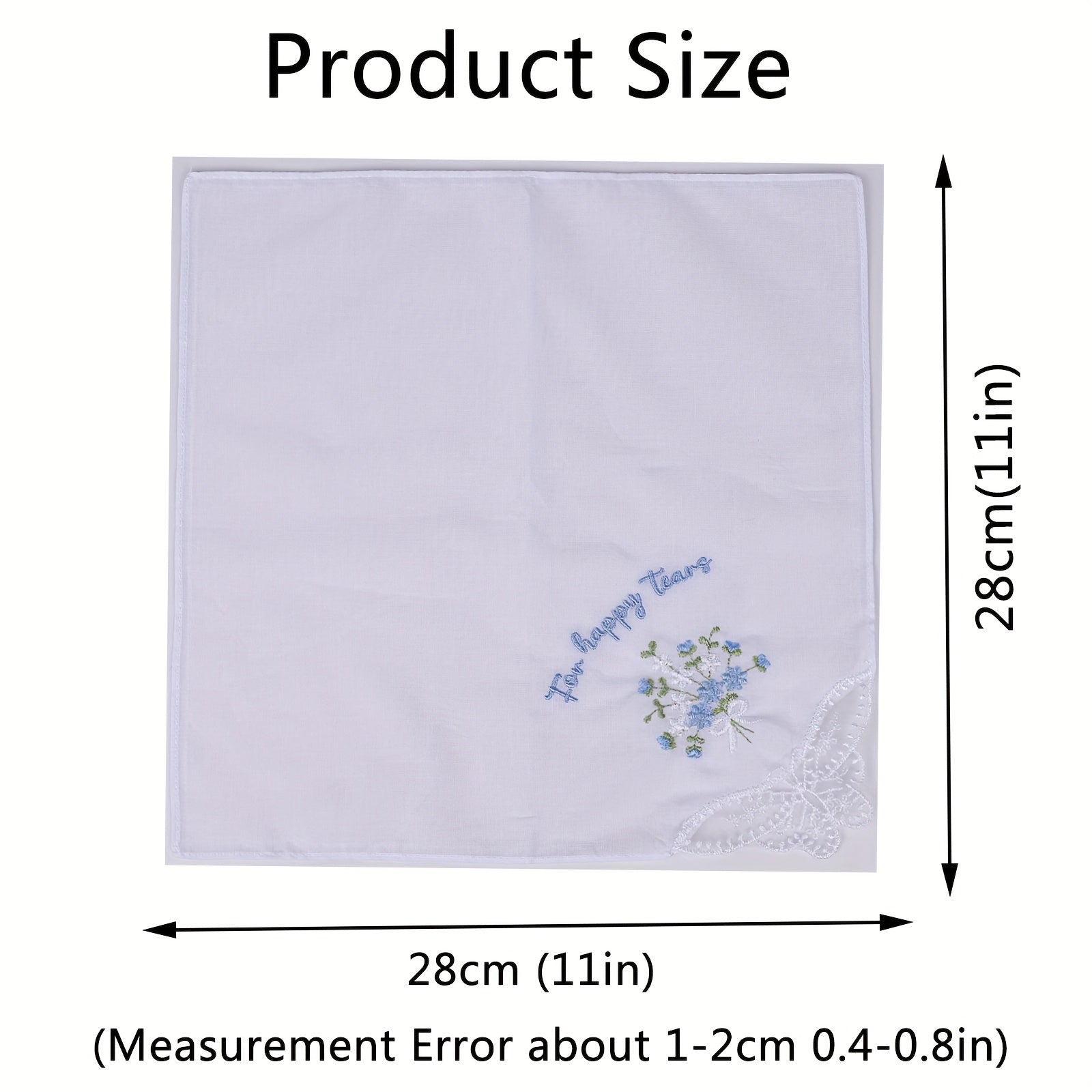 Bridal Wedding Handkerchiefs with Lace Trim Something Gift