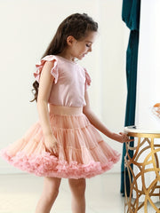 Toddler Girls Mesh Tutu Skirt for Birthday Party Dance Performance