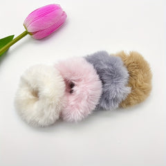 8pcs Plush Hair Ties Ponytail Holders for Girls