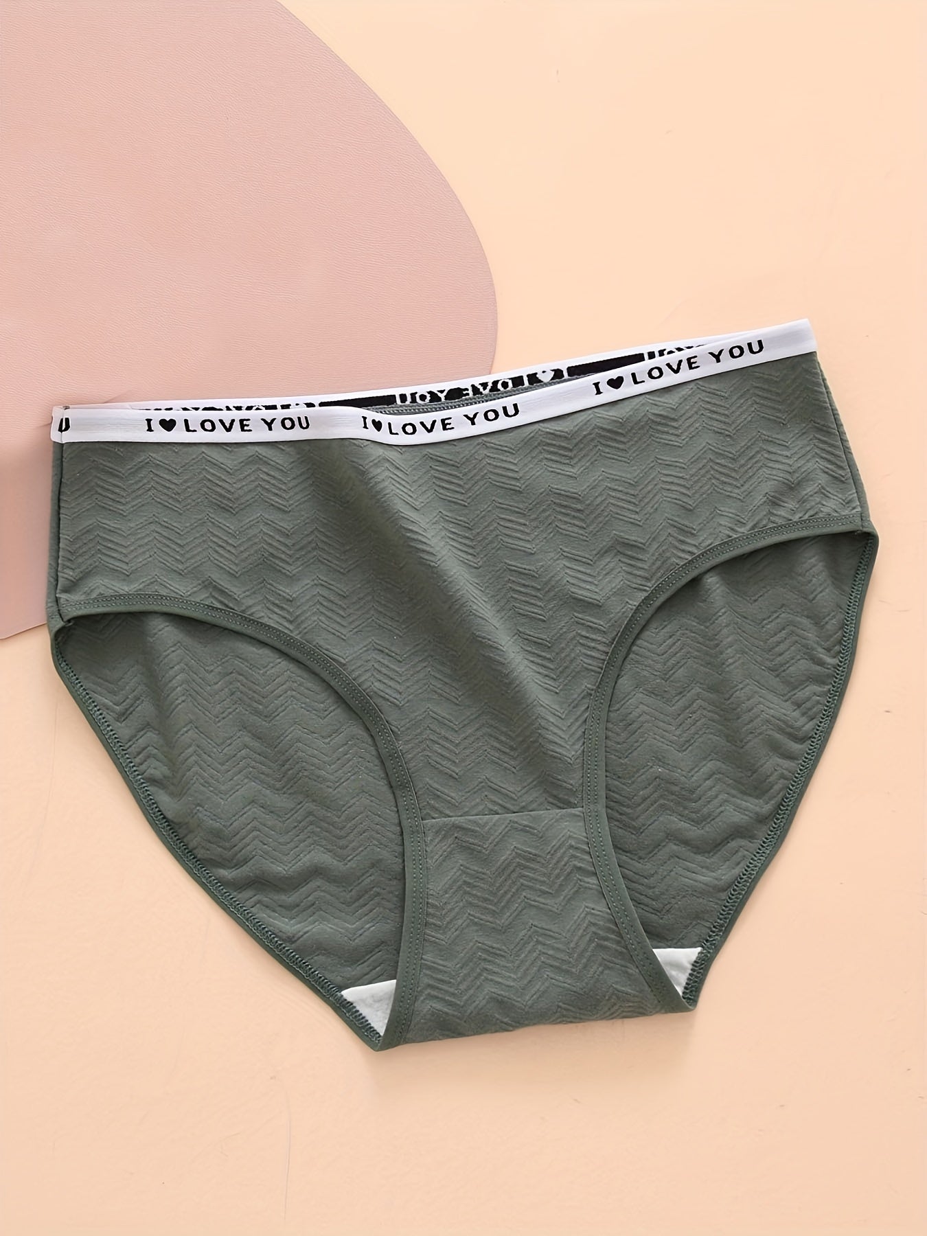 5 Pack Plus Size Panties Set Women's Plus Comfort Textured