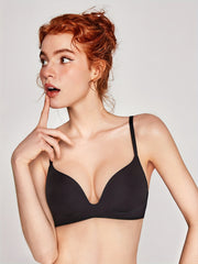Glossy Wireless T-shirt Bra Women's Lingerie