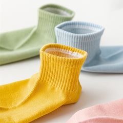 10 Pairs Women's Candy Cotton Ankle Socks Boat Socks Low Cut Ankle Cotton Sock