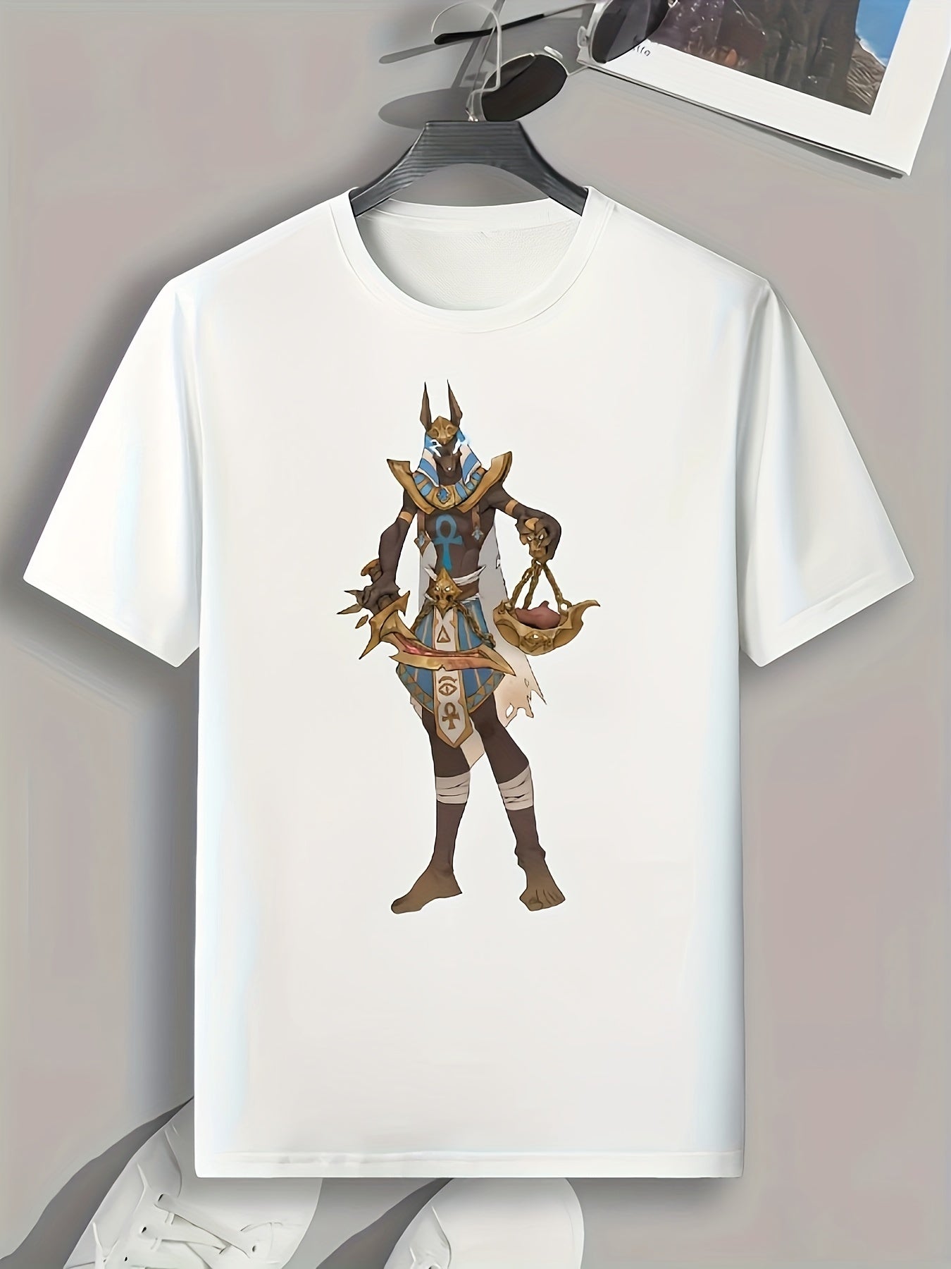 Cartoon Print Men's Graphic Tee Casual Summer T-shirt