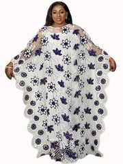 Sequin Floral Pattern Kaftan Dress
